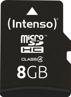 INTENSO Micro SD 8G MicroSDHC-Speicherkarte 8 GB CL 4 Ohne SD Adapter