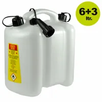 Tecomec Doppelkanister Kombikanister 6+3 Liter für Benzin und Öl Kraftstofftank