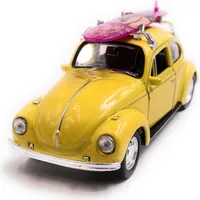 Onwomania Käfer Beetle Hardtop Modellauto Auto Surf Gelb Mst. 1:34