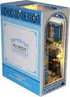 Topchances DIY Book Nook Kit, DIY Puppenhäuser Miniatur Haus Kit mit Möbeln und LED-Licht, 3D Puzzle Buchstützen aus Holz, Modellbausätze für Erwachsene Kinder zum Bauen,Stil A