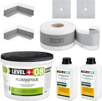 Hydroizolačná súprava Tekutá fólia 12kg Tesniaca páska 10mb Základný náter 2L - LEVEL+ SET19