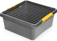 Plastový Úložný Box S Víkem Uzavíratelný Organiser Pro Garáž Sklepa Dílny 18 L