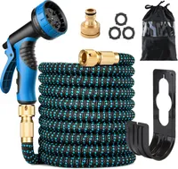 Gartenschlauch Flexibel 30m mit 10 Funktionen Sprühdüse Wasserschlauch mit 1/2 Zoll & 3/4 Zoll Anschluss Schlauch dehnbar für Autowäsche Bewässerung