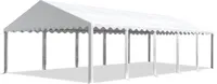 TOOLPORT Partyzelt Festzelt 5x10 m ohne Seitenteile -Zelt PVC Plane 700 N in weiß Wasserdicht