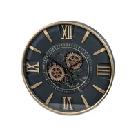 formano Wanduhr Spintimes 58 cm Metall mit sichtbar drehenden Zahnrädern