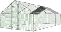 Hühnerstall 3x6x2m Hühnerhaus Kleintierstall Freilaufgehege Kleintiergehege Voliere Hühnerkäfig Geflügelstall Verzinkter Stahlrahmen mit Dach