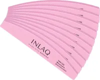 INLAQ 10x Polerka Piankowa do Paznokci 100/180 Różowa Pilnik Łódka Zestaw