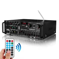 2000W HiFi 2-Kanal Verstärker Bluetooth 5.0 Stereo Vollverstärker 12V/220V Soundverstärker USB SD