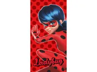 Miraculous Ladybug Standtuch, Handtuch, Badetuch, Duschtuch in rot, Superheldin, 70 x 140 cm 100% Baumwolle