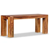 vidaXL Lavica z masívneho dreva 110x35x45 cm