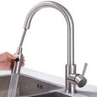 Küchenarmatur 4-Zoll-Küchenarmatur zum Herunterziehen mit automatischem  gefiltertem Wasserhahn für Trinkwasser 360 ° drehbarer Wasserhahn, keine