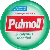 PULMOLL - Eucalyptus Menthol - Zuckerfreie Eukalyptus-Menthol-Bonbons - 45 g