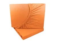 2er Set Jersey Spannbettlaken Orange 90x200 - 100x200 cm 100% Baumwolle