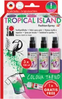 Marabu Textilsprühfarbe "Fashion Spray" Set TROPICAL ISLAND