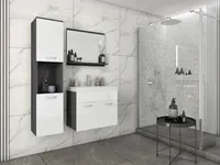 MINIO go for it, Badmöbel, Badezimmer, 4-Teilig Set, "MONAL", Matera / Weiße Farbe