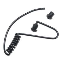 vhbw Security Schallschlauch Ohrhörer, 2x Ohrstöpsel für Headset, Funkgerät - Schwarz Transparent