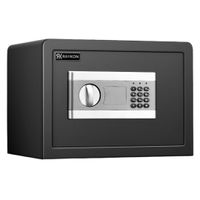 Raykon Elektronischer Safe mit Zahlenschloss - Safe mit Schlüssel - Geldschrank feuerfest - Schwarz