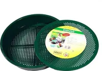 Plastia Gartensieb mit Zwei auswechselbaren Siebeinsätzen 4 mm und 6 mm, Ø 38 cm, für Saatgut, Erde, Kompost, Steine, Unkraut, aus Kunststoff