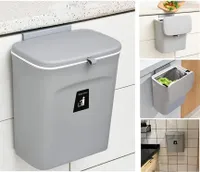 Weiß-klein 9l Wandmontage Faltbarer Abfallbehälter Küchenschrank