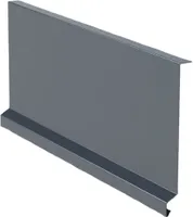 Ortgangblech für Kantendachplatte Br. 250 mm, 2 m, Prefalz stucco, Anthrazit P.10 RAL 7016