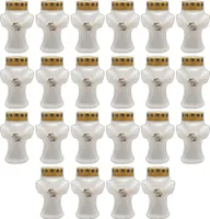 22er Set Grabkerze Kreuz Grablicht Weiß Friedhofskerzen Grabbrenner Kreuzkerze Grableuchte Trauerlicht Gedenkkerze Grablichtkerze Grabdekoration