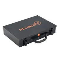 ALUBOX Sortimentsbox mit 12 Einsatzkästen schwarz - S