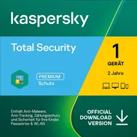 Kaspersky Total Security 2024 (Standard) | 1 Gerät | 2 Jahre | PC/Mac/Mobilgeräte | Sofortdownload