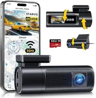 4K+2.5K Dashcam Auto Vorne Hinten mit 5GHz WiFi, Dash Cam mit 64G SD-Karte, Nachtsicht, 1,5" IPS-Bildschirm, GPS Auto Kamera, 24H Überwachung