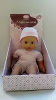 Götz 1320590 Muffin to Dress Mädchen Puppe - 33 cm große Babypuppe mit blauen Schlafaugen, ohne Haare mit Mütze - Weichkörper-Puppe ab 18 Monaten