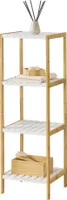 Badregal Balsfjord mit 4 Ablagen Bambus Regal Standregal Haushaltsregal 33x34x110cm Natur