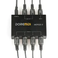 DOREMiDi MERGE-5 MIDI Interface Box Konverter Adapter Controller 16 Kanäle
