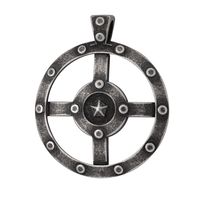 Keltisches Rad-Kreuz Mittelalter Anhänger 925 Sterling-Silber für Herren
