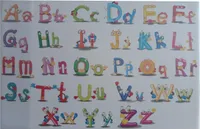 Schreibtischunterlage 58,5x38,5cm / mit Alphabet "ABC"