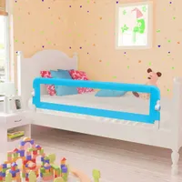 vidaXL Bezpečnostná zábrana na posteľ pre batoľatá 150x42 cm modrá