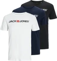 3 balení triček s logem JACK & JONES Corp SS Crew Neck