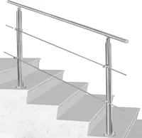 EINFEBEN Treppengeländer Geländer Balkongeländer Edelstahl Handlauf Bausatz mit Querstreben innen & Außen, Balkon (160cm, 2 Querstreben) Geländer und Handläufe