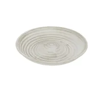 Rivanto® Keramik Vogeltränke | Ø30 cm mit erhöhtem Mittelteil, grau, Vogelbad und Futterstation