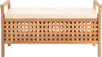 vidaXL Sitzbank mit Stauraum 93×49×49 cm Walnuss Massivholz