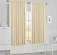2 Stück, Verdunkelungsvorhänge Gardinen Thermisch Isoliert Gardinen Für Schlafzimmer Wohnzimmer, 132x160cm, Beige