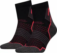 2er Pack HEAD Quarter Wandersocken Unisex black/red 35-38