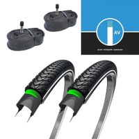 2x Fahrradreifen SET 28x1,50 Zoll 40-622 700x38c Reflex Pannenschutz 3mm inkl. 2x AV Schlauch