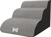 Hundetreppe für kleine Hunde, Hundetreppe, Hunderampe, Schwamm mit hoher Dichte, 3-Stufen-Stufensofa