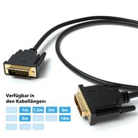 2m DVI Kabel | DVI-D 24+1 High Speed | 3D Full HD 1080p max 2560×1600 zwei meter