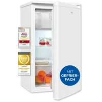 Exquisit Kühlschrank, Kühlschrank mit Gefrierfach, 3-Sterne, 81 Liter, 50 cm Breite, Türanschlag wechselbar, Temperaturregelung, KS5117-3-040E weiss