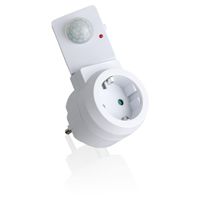 Bewegungsmelder Zwischenstecker mit Schalter 120° 9m LED Steckdose Sensor SEBSON