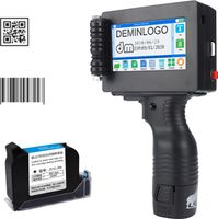 Tragbarer Handdrucker, Tragbarer Tintenstrahldrucker High-Definition-Tintenstrahl-Codedrucker mit 4,3-Zoll-HD-Touchscreen-Schnelltrocknende Tintenpatrone für Etiketten/Datum/Barcode/Marke/Logo/Grafik usw.(Unterstützt 20 Sprachen)