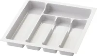 Sossai® Besteckeinsatz für Schubladen 45cm | 38 x 43 cm | Weiß Besteckkasten Schubladeneinsatz