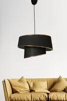 Opviq, Barette- Barette FLH, Gold,Schwarz, Kronleuchter, 32 x 32 cm, Metallkörper