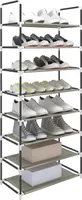 WOLTU Schuhregal, Schuhständer, für 24 Paar Schuhe, 60x29x140 cm, Grau