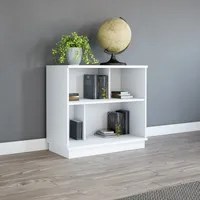 Klassisches Bücherregal mit offenen Fächern für Wohnzimmer oder Schlafzimmer „Hofis“, 80 cm, in der Farbe Weiß.